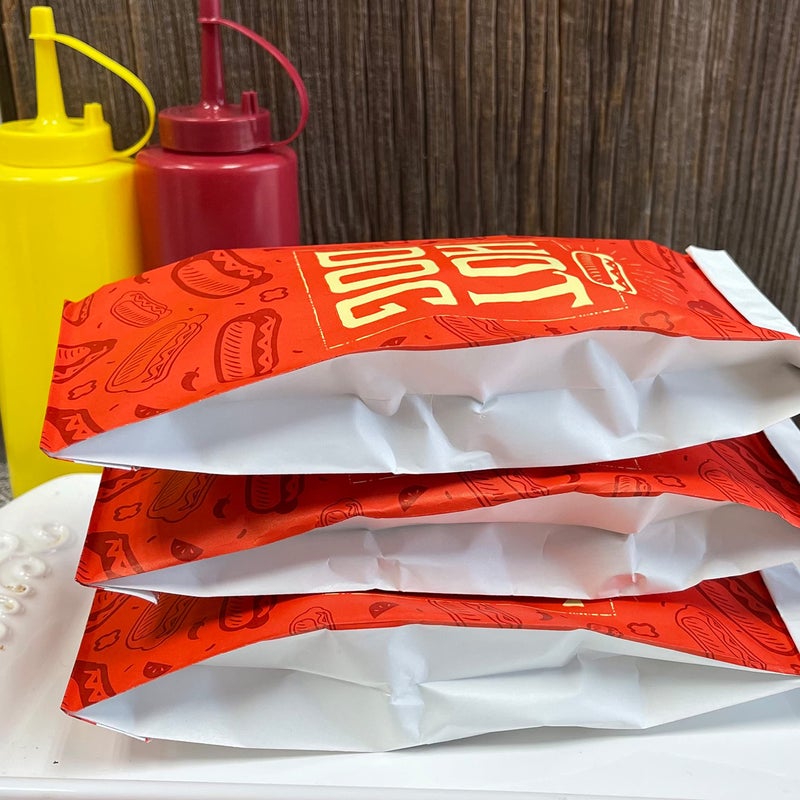 Outside the Box Papers Printed Foil Hot Dog Bags - 50 Pack - Silver Red by Outside the Box Papers - Image 5